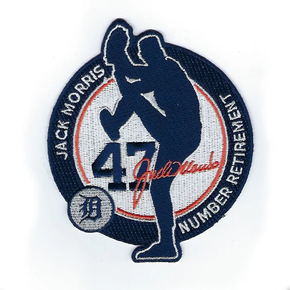 2018 Detroit Tigers Jack Morris Jersey Number Retirement Patch 