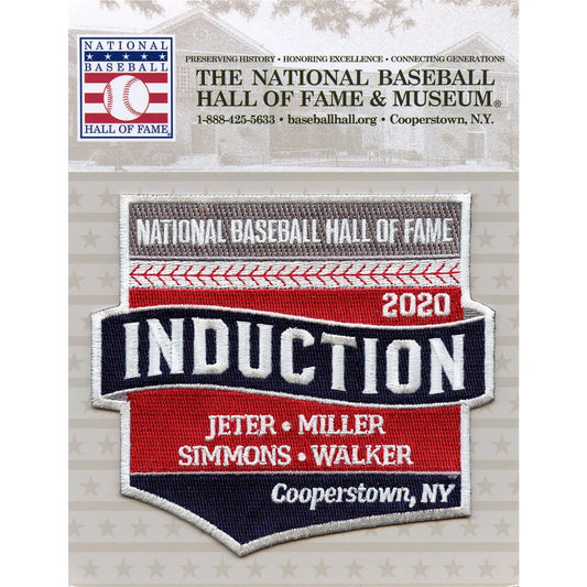 2020 National Hall Of Fame Induction Patch Derek Jeter Marvin Miller Ted Simmons Larry Walker 