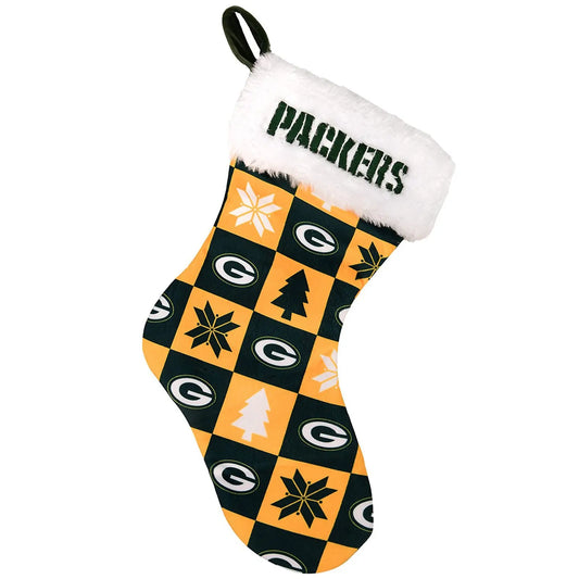 Green Bay Packers NFL Basic Christmas Checkered Stocking 