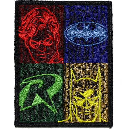 Dc Comics Robin and Batman Silhouettes Iron on Patch 