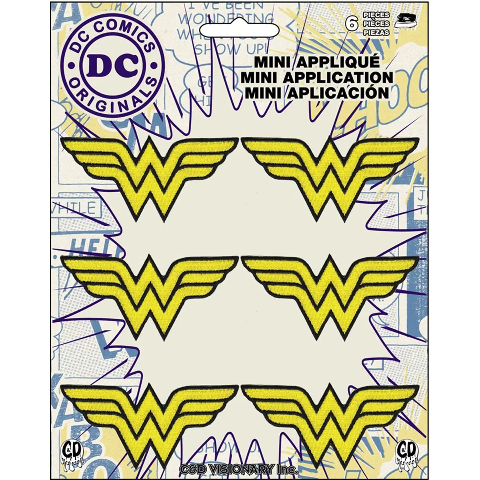 Dc Comics Wonder Woman Logo Iron on Patch (Set) 