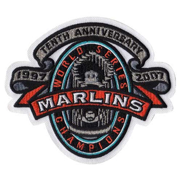 1997 Florida Marlins 10th Anniversary MLB World Series Champions Jersey Patch (2007) 