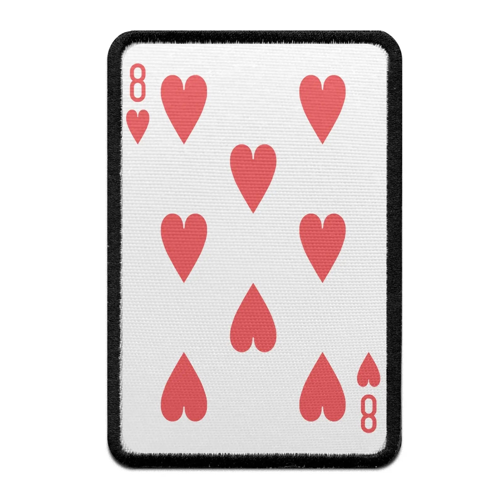 Eight Of Hearts Card FotoPatch Game Deck Embroidered Iron On 