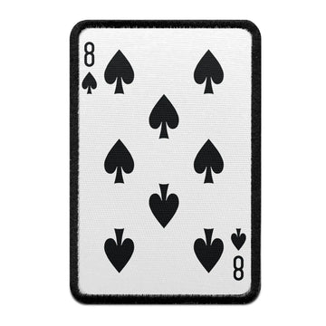 Eight Of Spades Card FotoPatch Game Deck Embroidered Iron On 