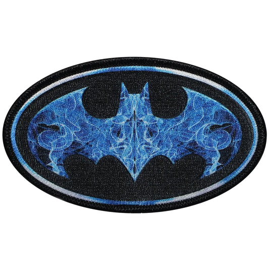 Dc Comics Batman Blue Smoke Logo Iron on Patch 