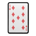 Nine Of Diamonds Card FotoPatch Game Deck Embroidered Iron On 