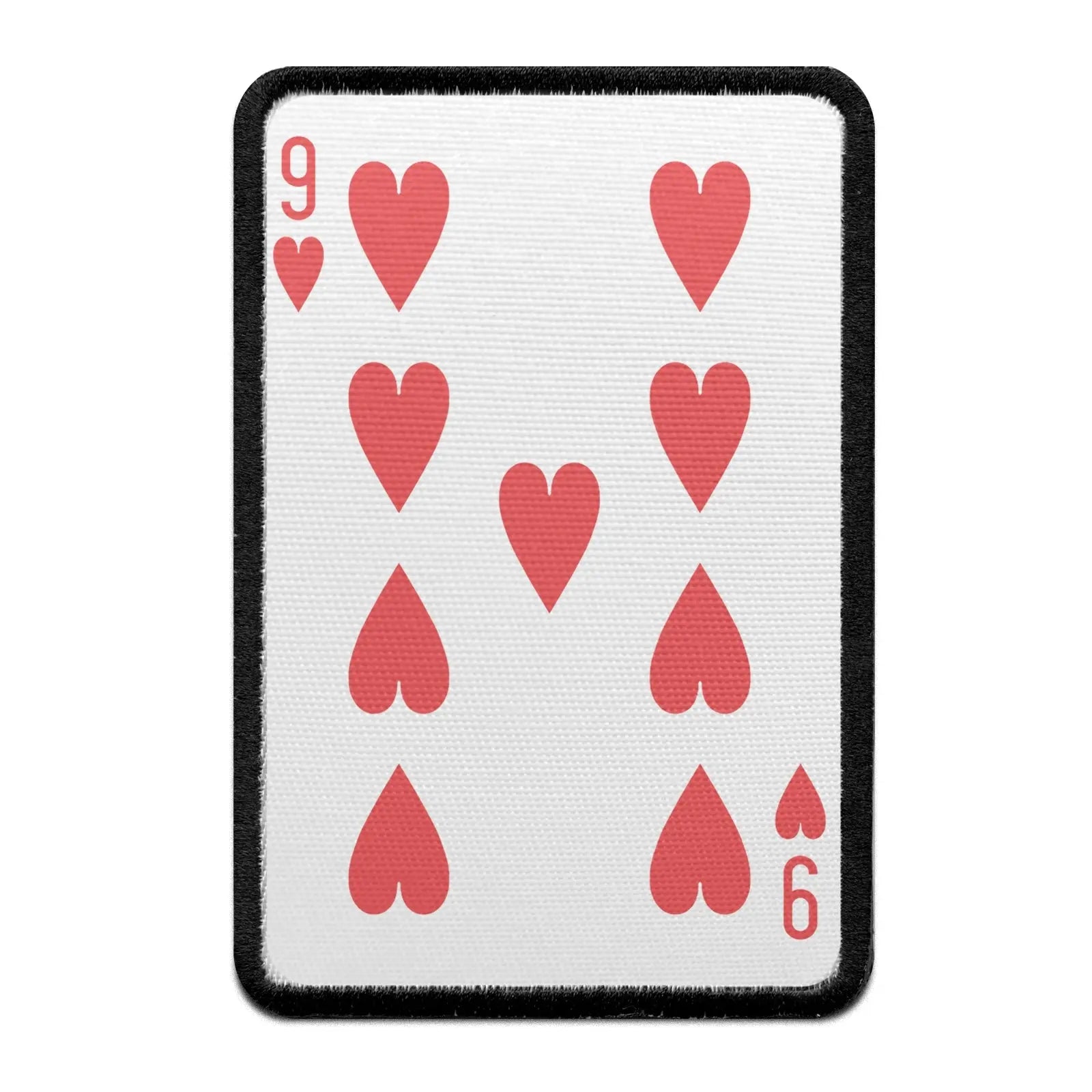 Nine Of Hearts Card FotoPatch Game Deck Embroidered Iron On 