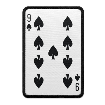 Nine Of Spades Card FotoPatch Game Deck Embroidered Iron On 