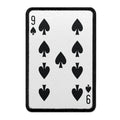 Nine Of Spades Card FotoPatch Game Deck Embroidered Iron On 