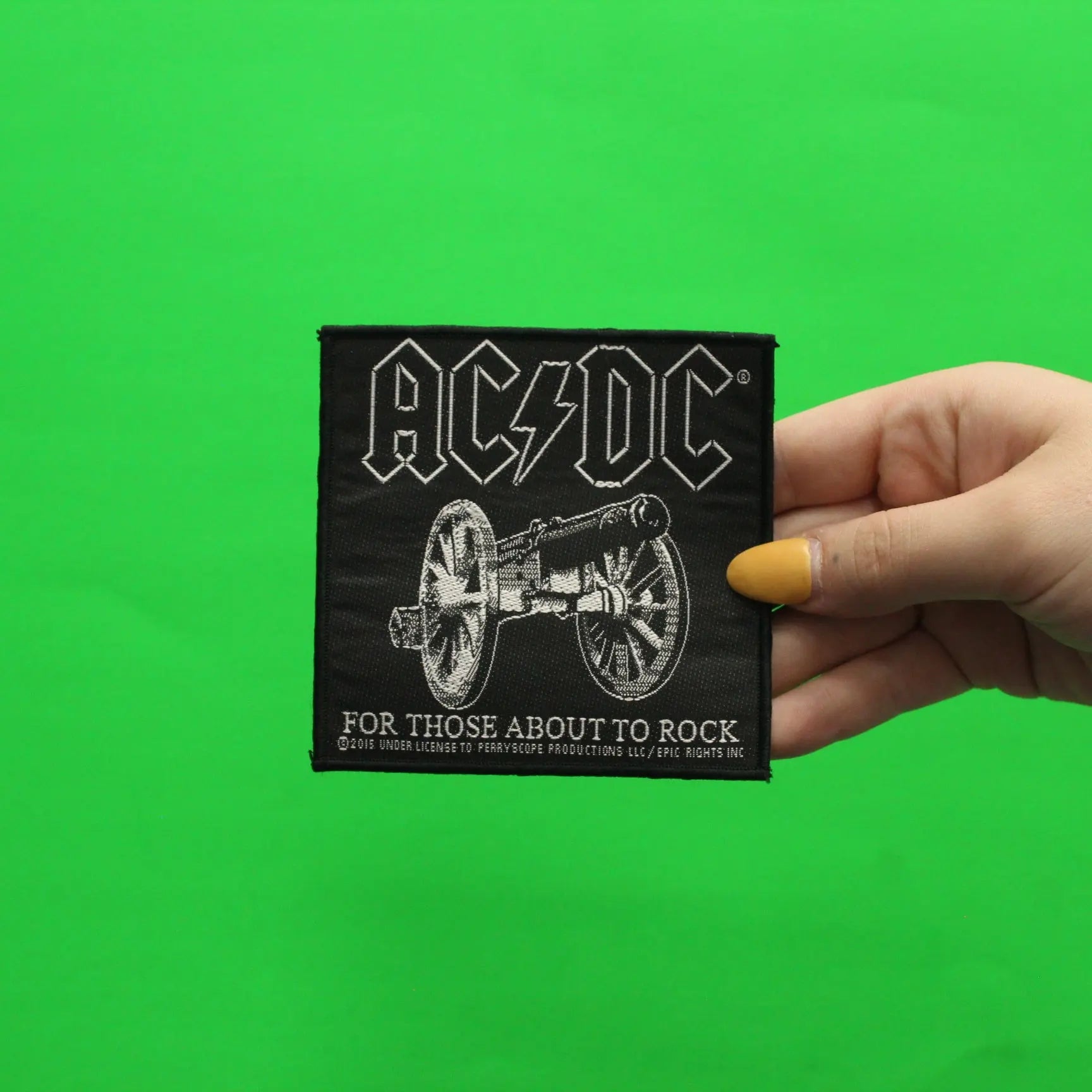 2001 ACDC Back In Black Woven Sew On Patch – Patch Collection - Foto 2