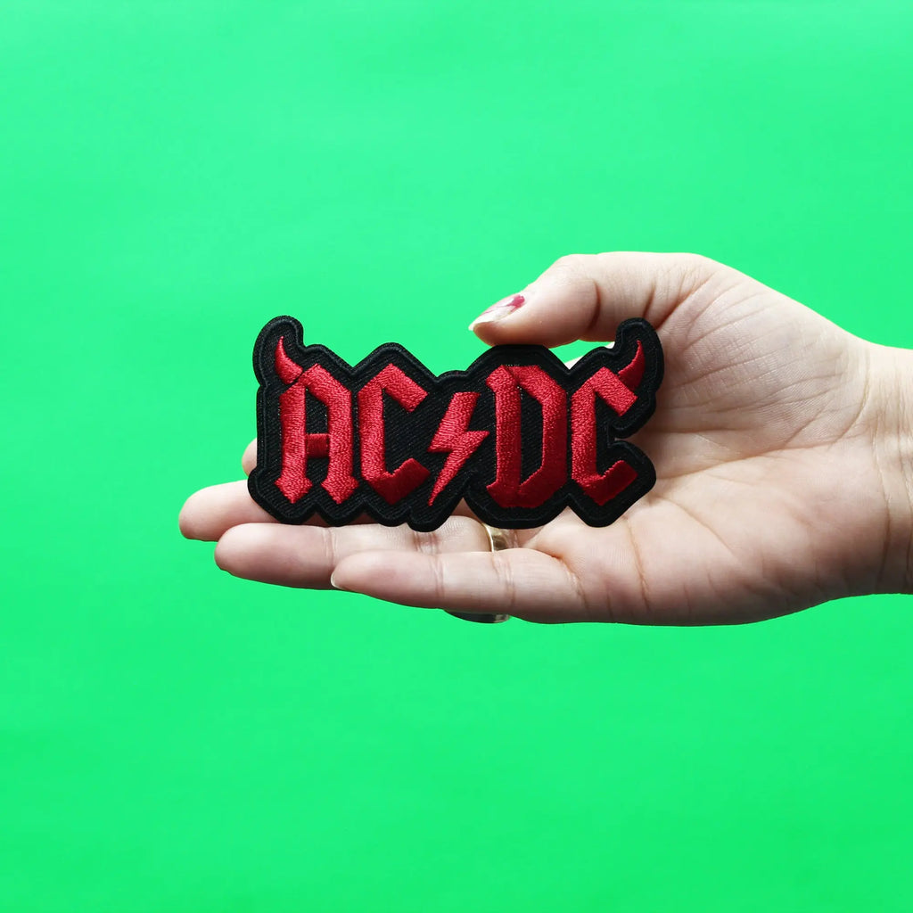 AC/DC Patch Logo With Horns Embroidered Iron on – Patch Collection