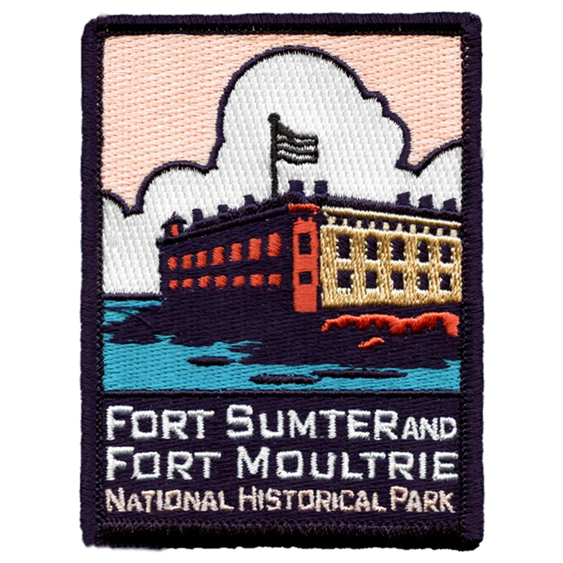Fort Sumter And Fort Moultrie Patch Travel South Carolina Embroidered Iron On