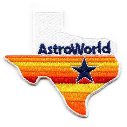 A-World Rainbow Texas State Patch Popular Houston Attraction Embroidered Iron On 