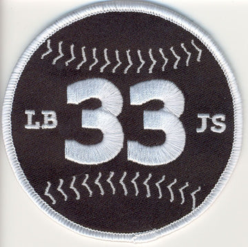 Burdette Sain #33 Atlanta Braves Memorial Jersey Sleeve Patch (2007) 