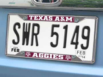 Texas A&M Aggies Chrome License Plate Frame 