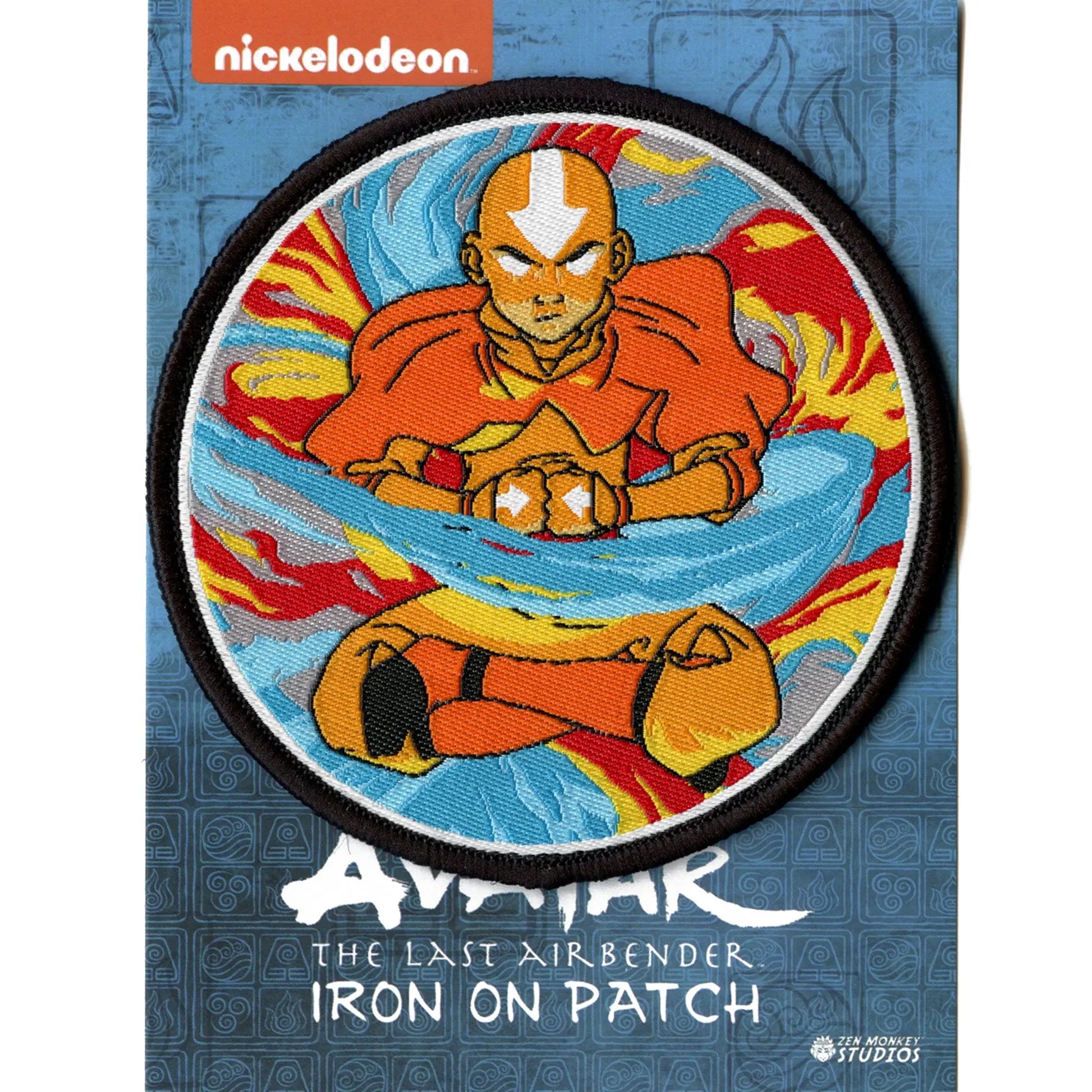Official Avatar: The Last Airbender Patch Aang In the Avatar State Embroidered Iron On 