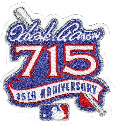 1999 Atlanta Braves Hank Aaron's 715th Home Run 25th Anniversary Patch 