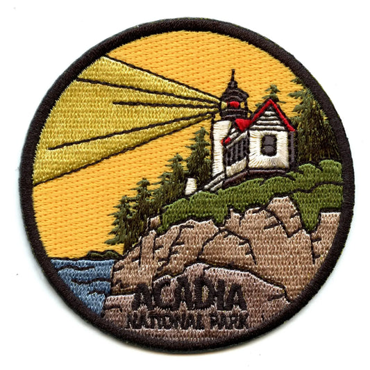 Acadia National Park Patch Travel Memory Badge Embroidered Iron On 