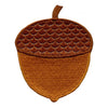 Acorn Nut Textured Patch Autumn Fall Oak Embroidered Iron On 