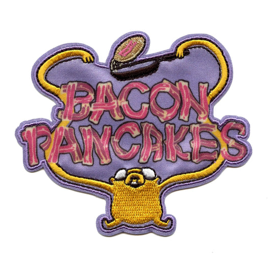 Adventure Time Bacon Pancakes Patch Jake Dog Cartoon Network Embroidered Iron On