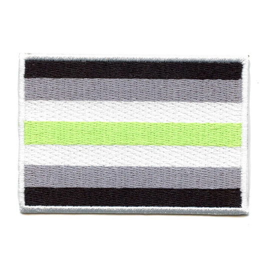 Agender Pride Flag Patch LGBTQ+ Embroidered Iron On 