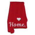 Alabama Home State Patch College Parody Embroidered Iron On - Red/White