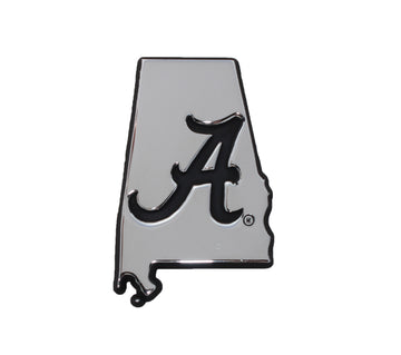 Alabama Crimson Tide State NCAA College Team Solid Metal Chrome Emblem AMG 