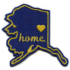 Alaska Home State Patch Heart Travel Memory Embroidered Iron On 
