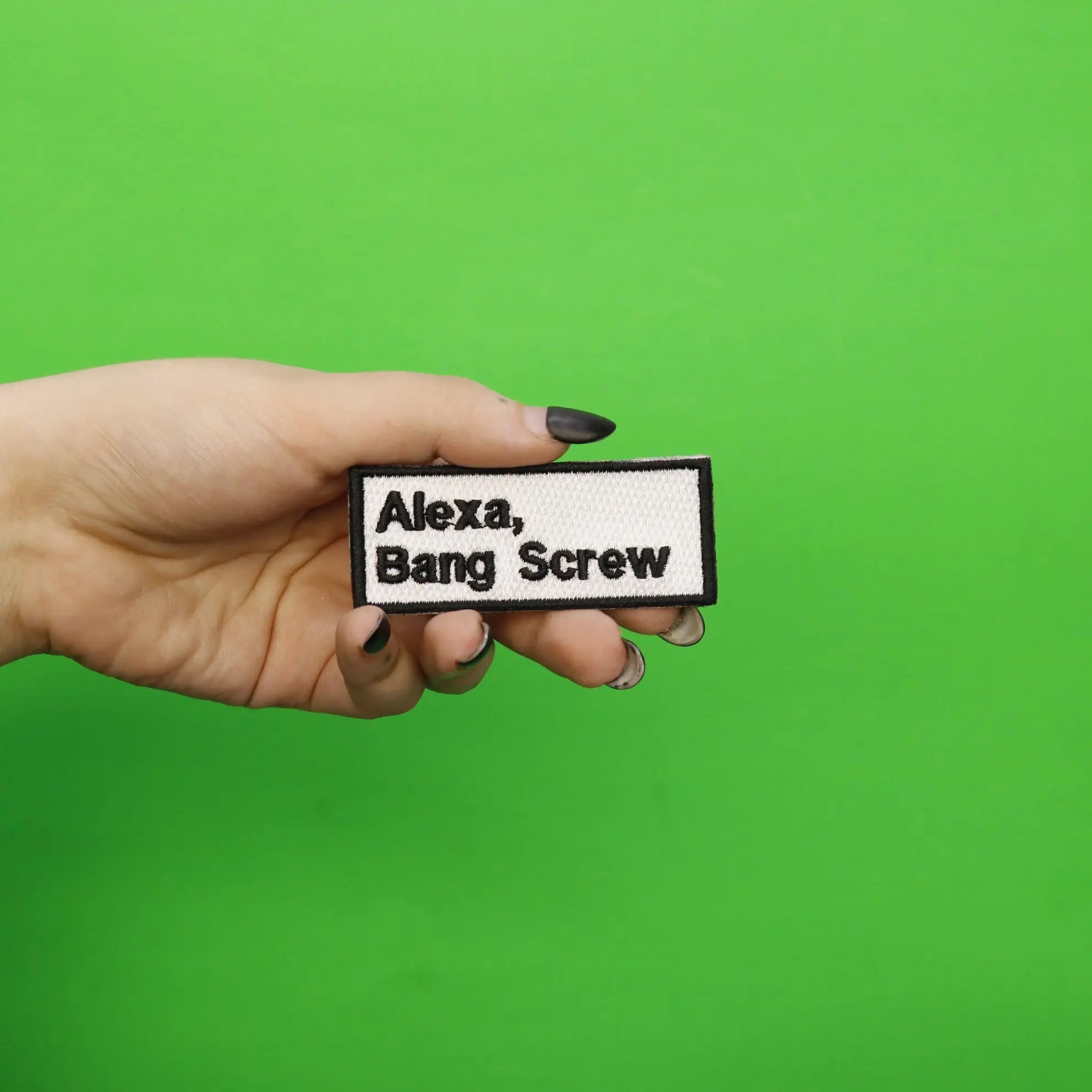 Alexa Bang Screw Embroidered Iron On Patch 
