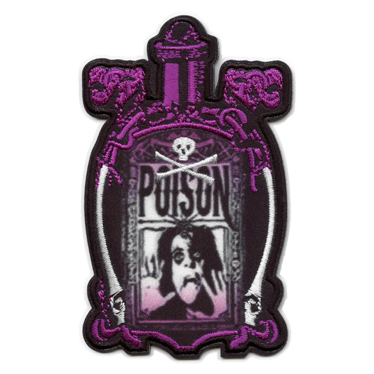 Alice Cooper Patch Poison Bottle Embroidered Iron On 