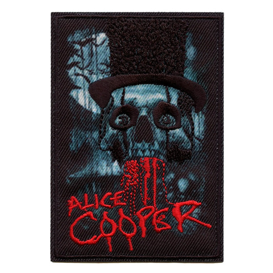 Alice Cooper Bloody Skull Patch Top Hat Embroidered Iron On 