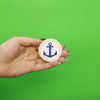 Nautical Anchor Round Embroidered Iron On Patch 