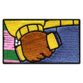 Angry Fist With Tea Can Embroidered Iron On Patch