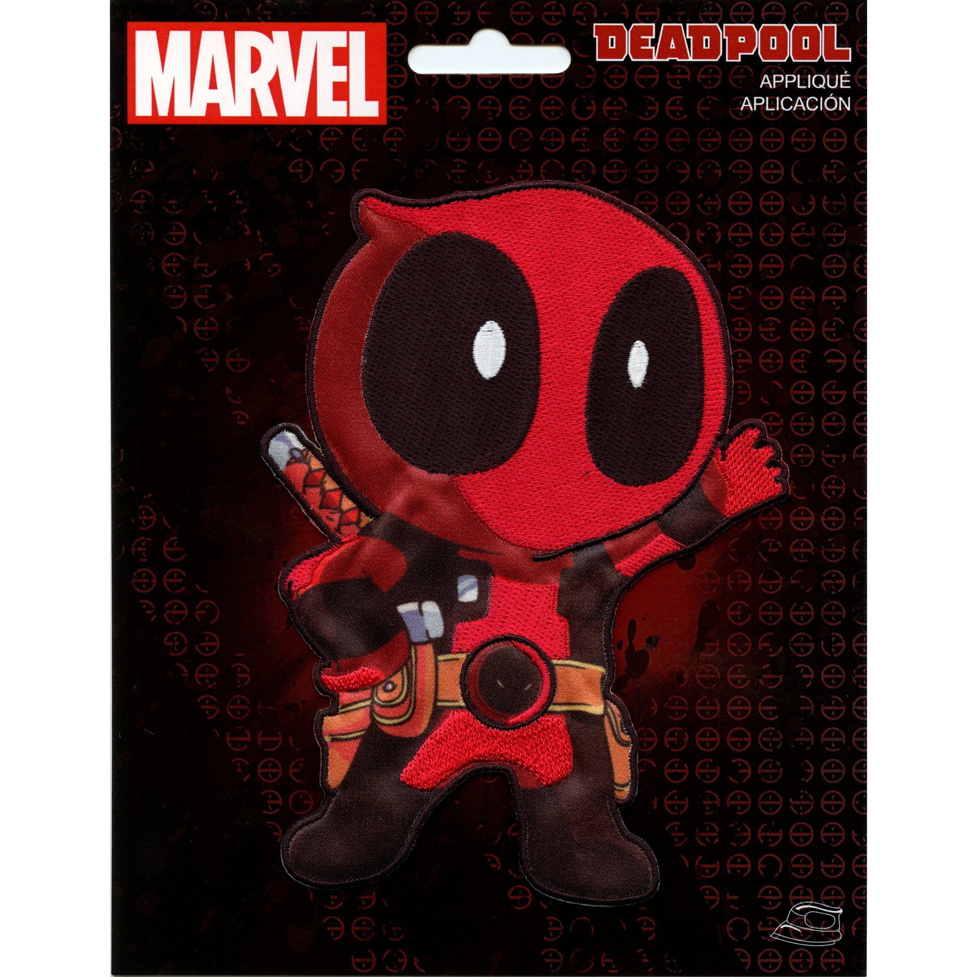 Marvel Animated Deadpool Character Embroidered Iron On Applique Patch 