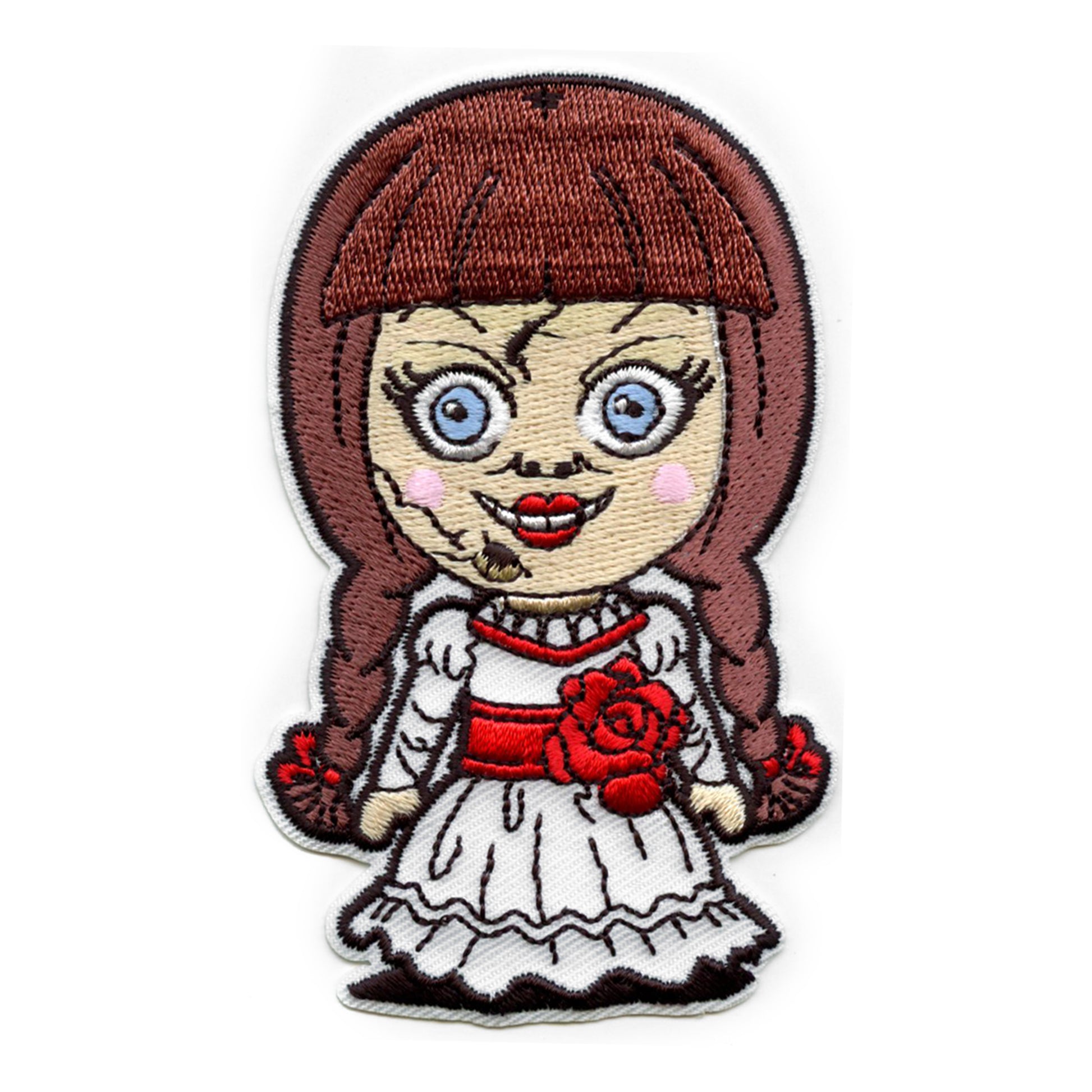Annabelle Evil Possessed Doll Patch Horror Classic Conjuring Embroidered Iron On