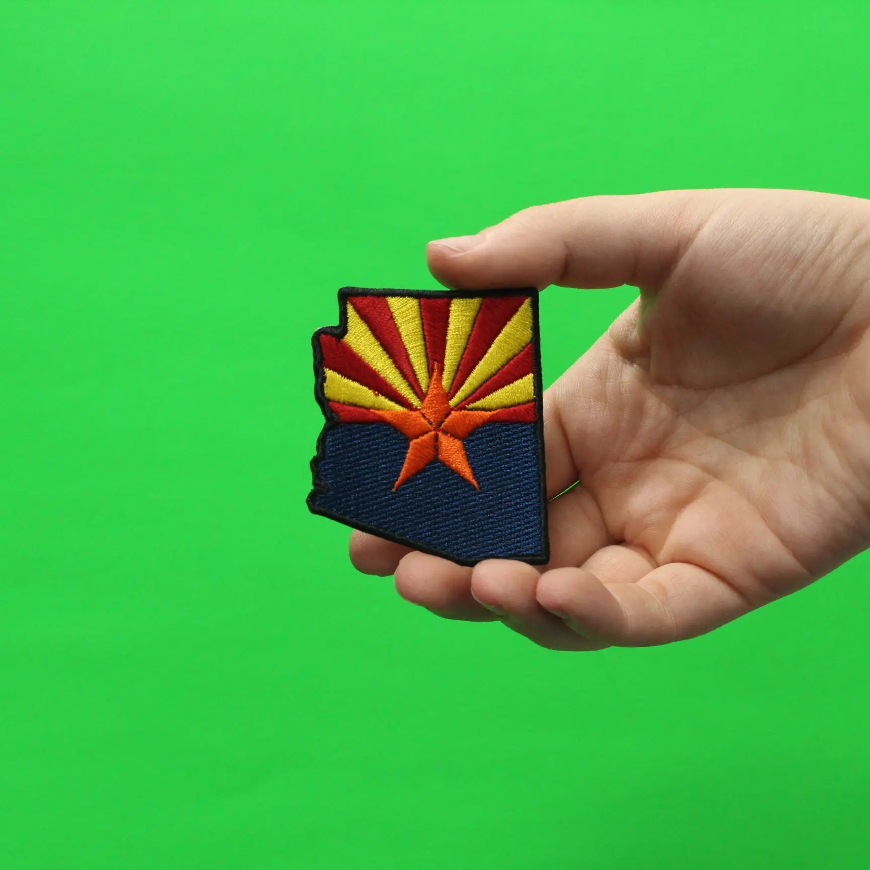 Arizona State with Flag Embroidered Iron On Patch