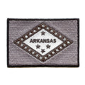 Arkansas State Flag Grayscale Embroidered Iron On Patch