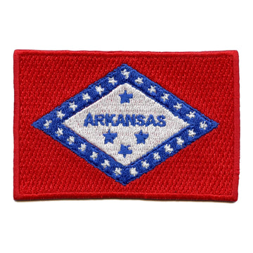 Arkansas State Flag Patch Embroidered Iron On 