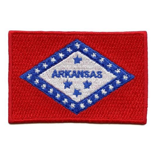 Arkansas State Flag Patch Embroidered Iron On 