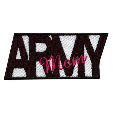 Army Mom Embroidered Iron On Patch 