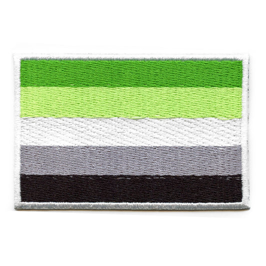 Aromantic Pride Flag Patch LGBTQ+ Embroidered Iron On 