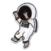 Small Grey Astronaut Floating Embroidered Iron On Patch