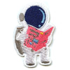 Small Astronaut Reading A Book Embroidered Iron On Patch