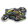Small Astronaut On A Motorcycle Embroidered Iron On Patch
