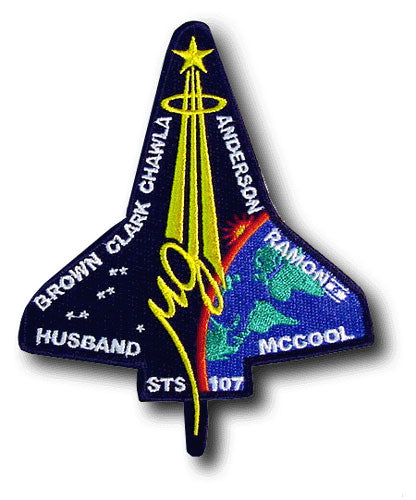 Houston Astros STS-107 Columbia Space Shuttle NASA Memorial Jersey Sleeve Patch (2003) 