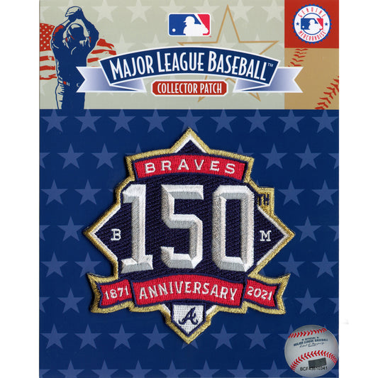 2021 Major League Baseball Atlanta Braves 150th Anniversary Embroidered Patch 