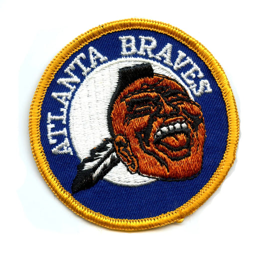 Very Rare Atlanta Braves Chief Noc-A-Homa MLB Baseball Vintage Round Team Logo Patch 