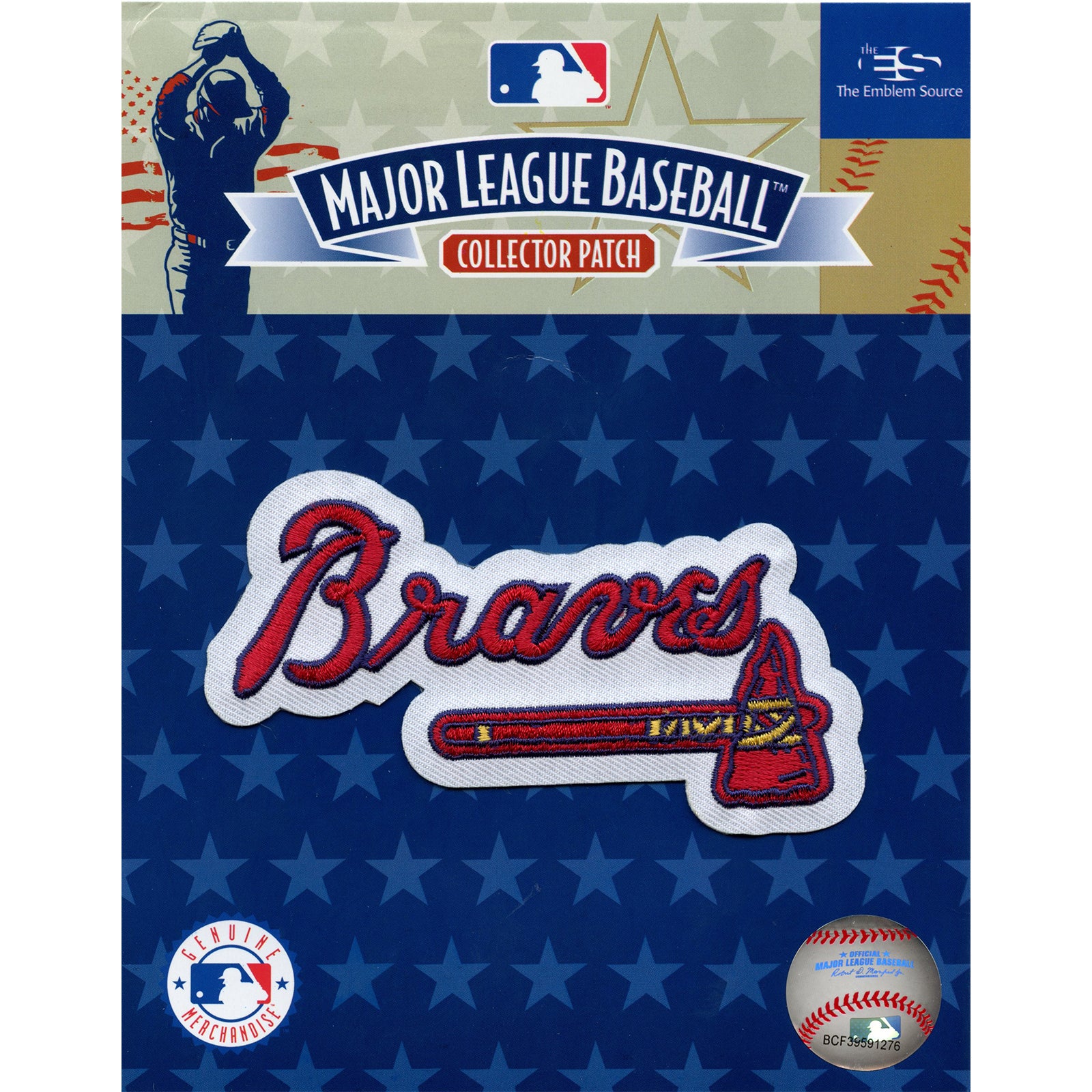 Atlanta Braves World Series 4" Trophy Iron /Sew On Embroidered Patch~  FREE Mail!