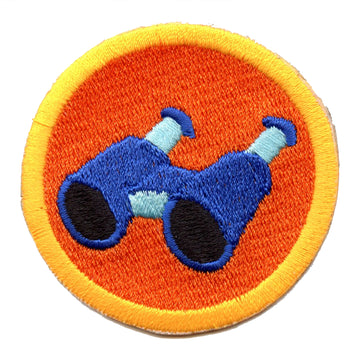 Using Binoculars Merit Badge Embroidered Iron-on Patch 