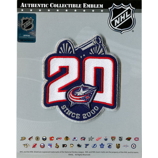 Columbus Blue Jackets 20th Anniversary Jersey Patch (2020-21) 